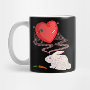 Stitched Heart And Rabbit Mug